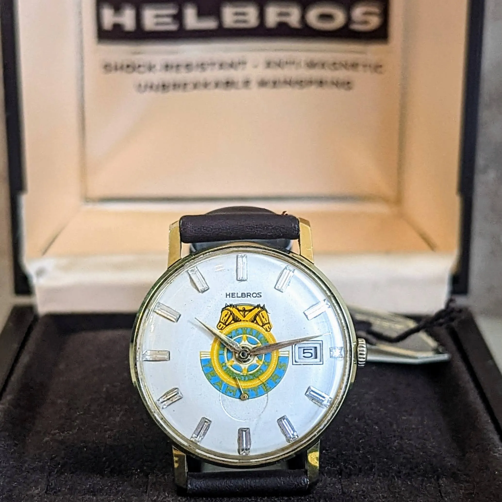 HELBROS International Brotherhood of Teamster Watch Manual Wristwatch - In BOX!