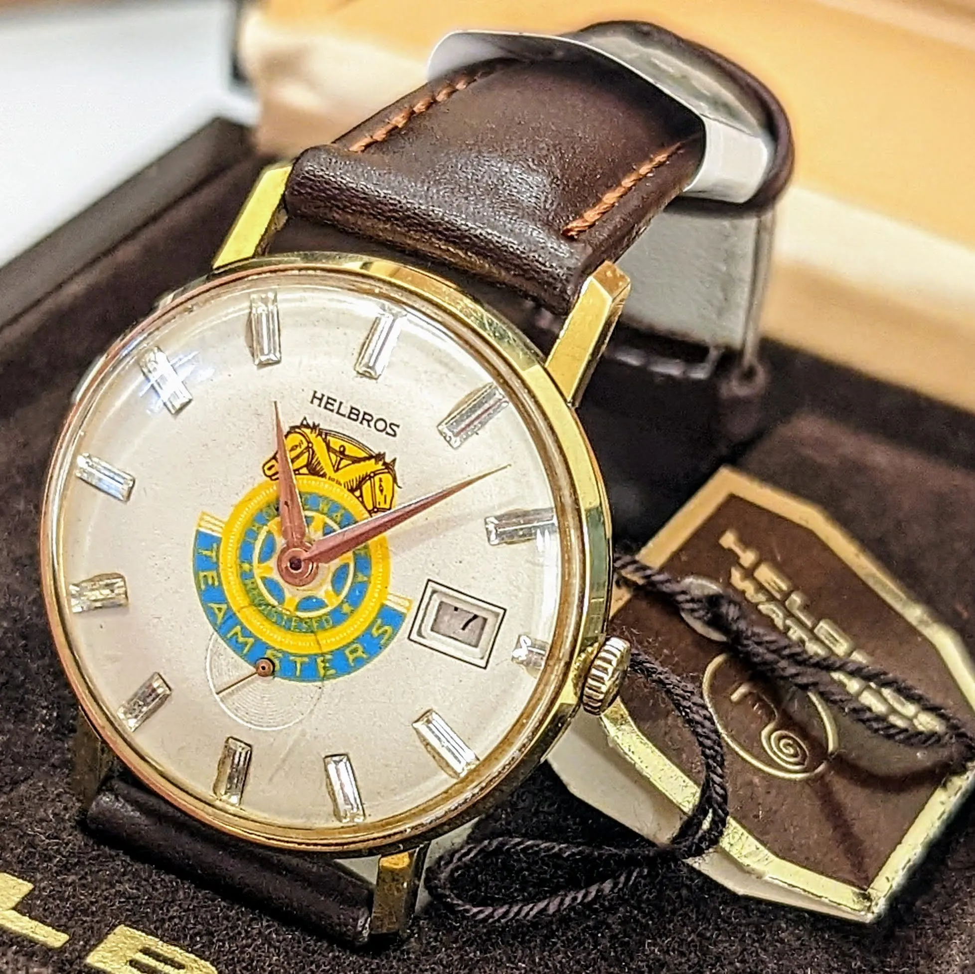 HELBROS International Brotherhood of Teamster Watch Manual Wristwatch - In BOX!