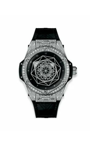 Hublot Big Bang Sang Bleu Stainless steel & Diamonds Lady's Watch