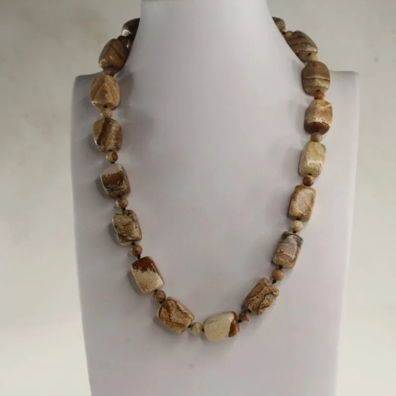 Infinity Picture Jasper 20-21 inches Necklace