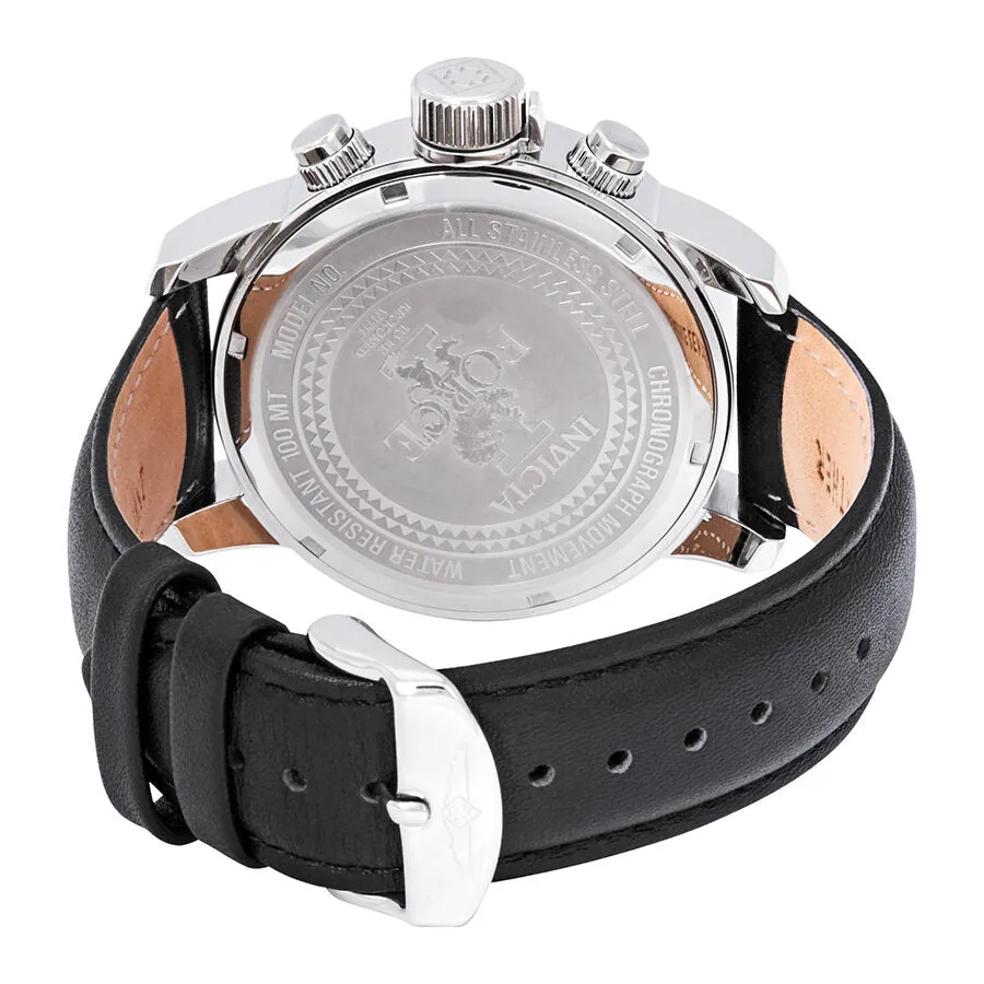 Invicta Pro Diver Chronograph Grey Dial Black Leather Men's Watch 24736