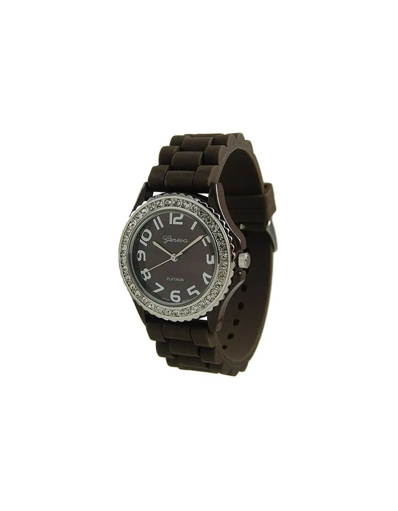 Jelly Watch with Rhinestones - Large Face