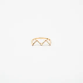 KWIT | YELLOW GOLD MW ZIG ZAG DIAMOND RING