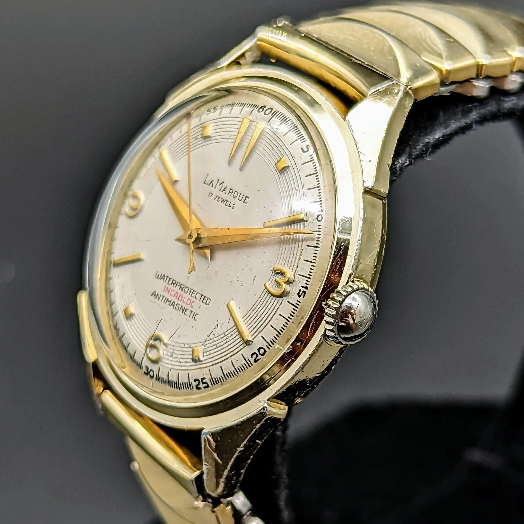 LA MARQUE Wristwatch Swiss Cal. 1187 17 Jewels Water Protected Incabloc Watch