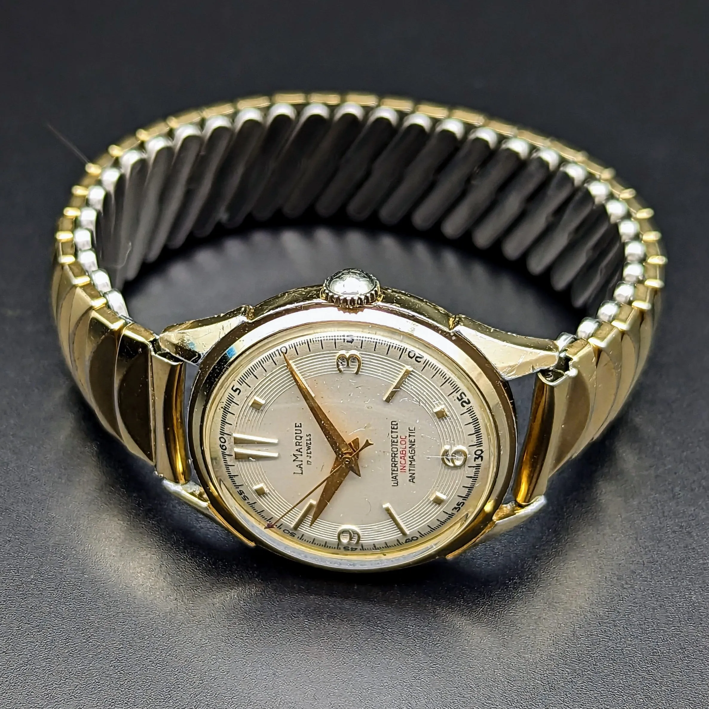 LA MARQUE Wristwatch Swiss Cal. 1187 17 Jewels Water Protected Incabloc Watch