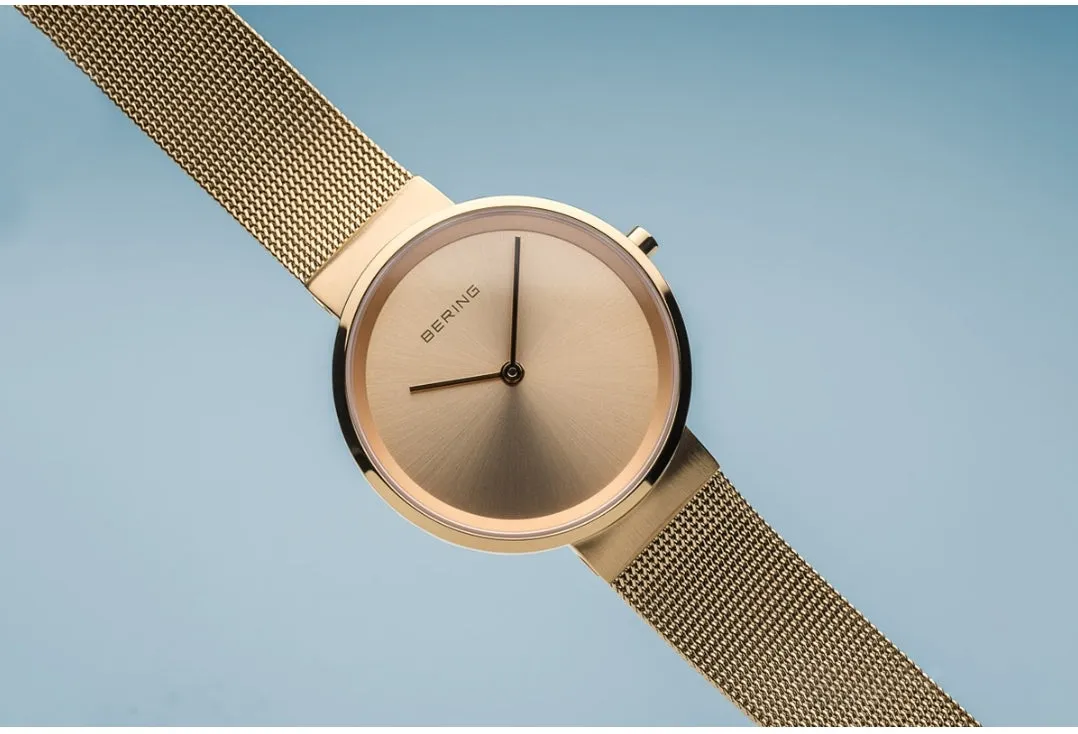 Ladies Classic Yellow Gold w/Milanaese Strap