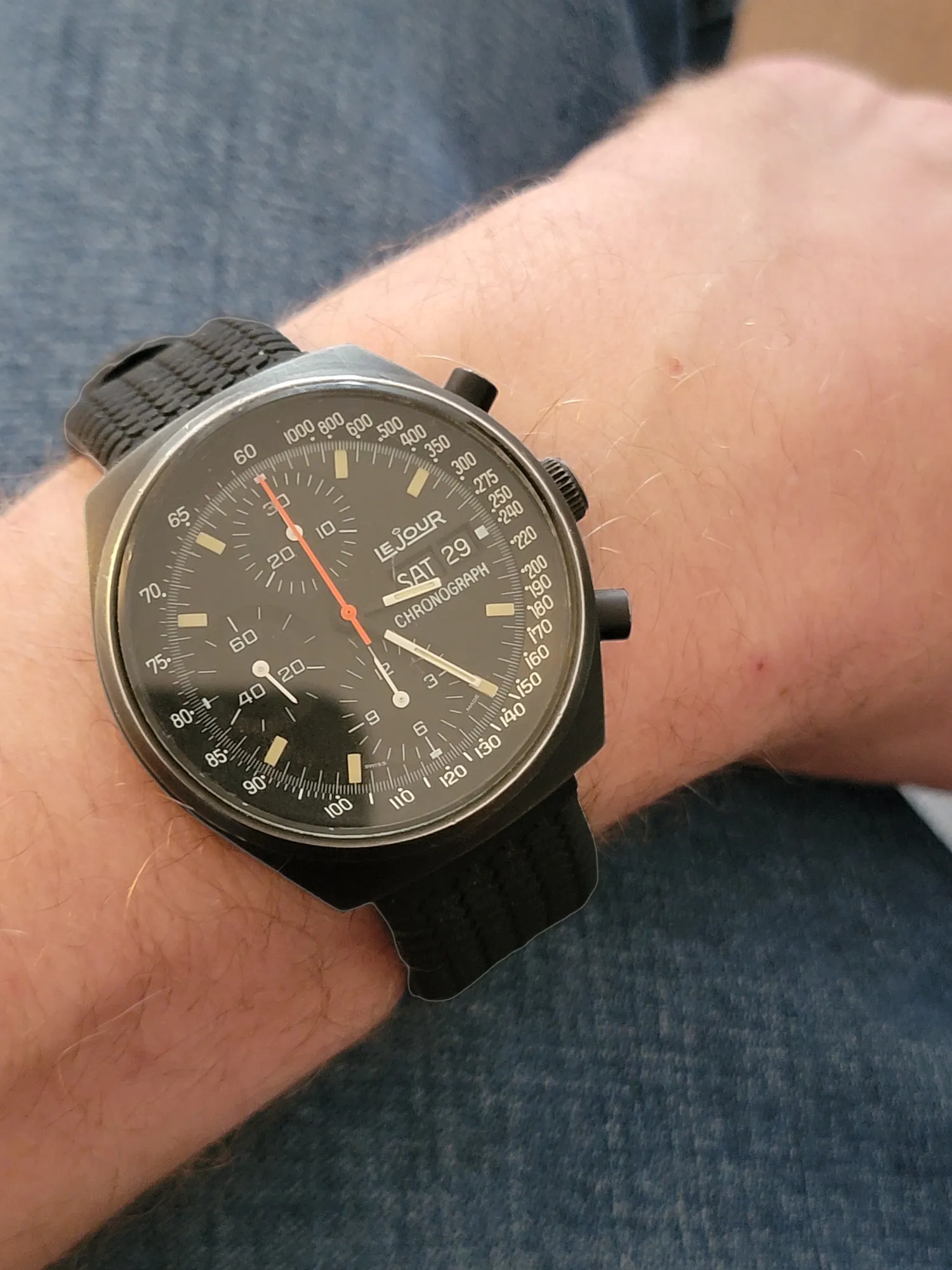 LE JOUR 7000 Chronograph Automatic Watch - Heuer Pasadena / Valjoux 7750