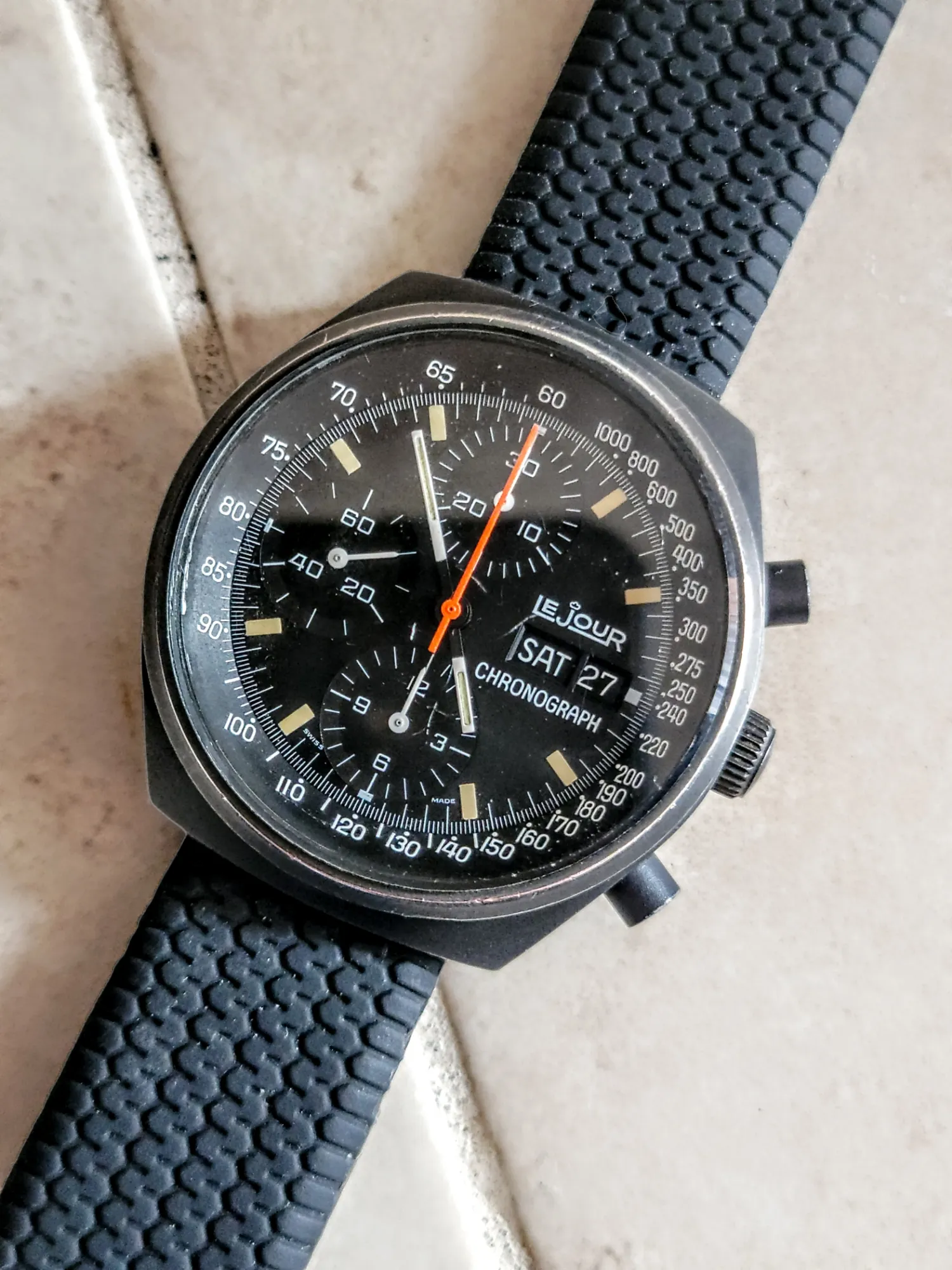 LE JOUR 7000 Chronograph Automatic Watch - Heuer Pasadena / Valjoux 7750