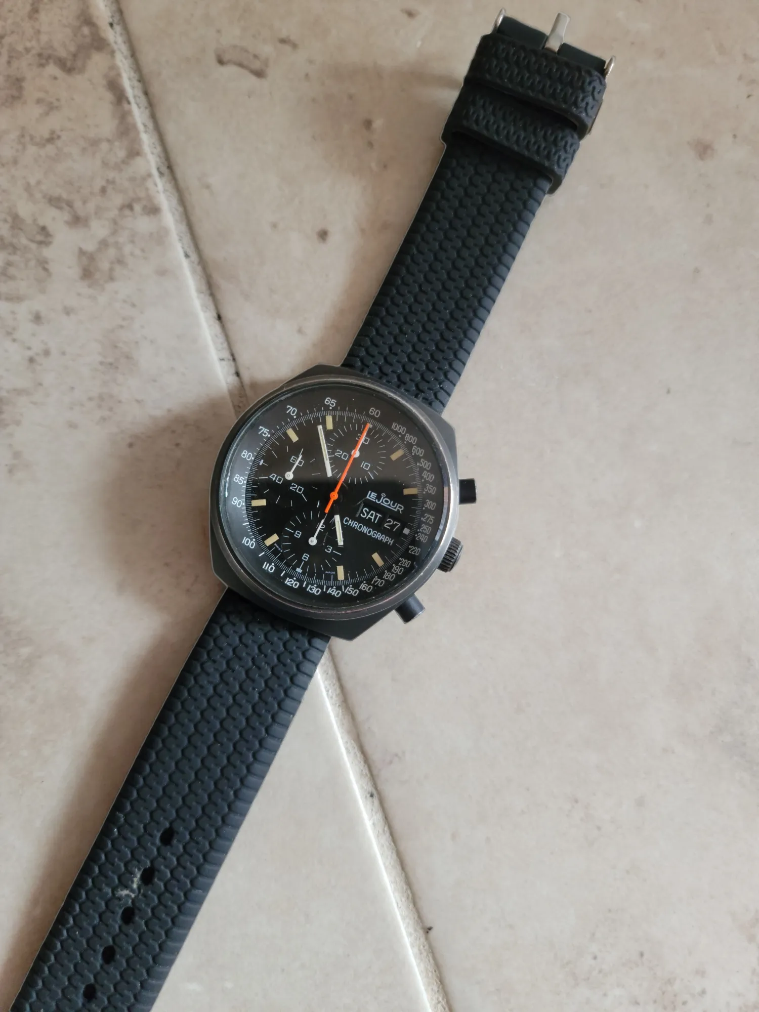 LE JOUR 7000 Chronograph Automatic Watch - Heuer Pasadena / Valjoux 7750