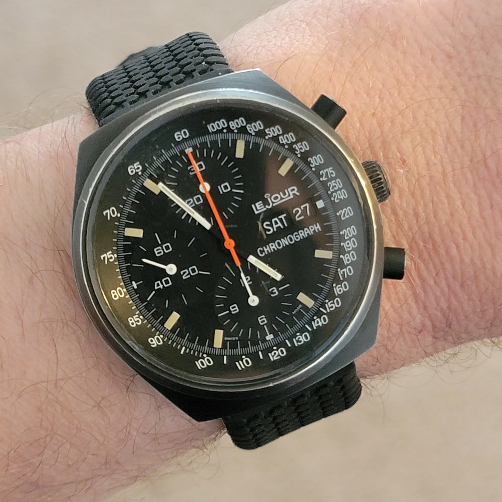 LE JOUR 7000 Chronograph Automatic Watch - Heuer Pasadena / Valjoux 7750