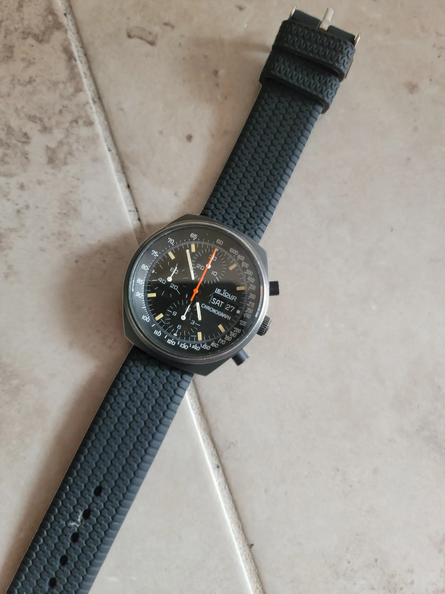 LE JOUR 7000 Chronograph Automatic Watch - Heuer Pasadena / Valjoux 7750