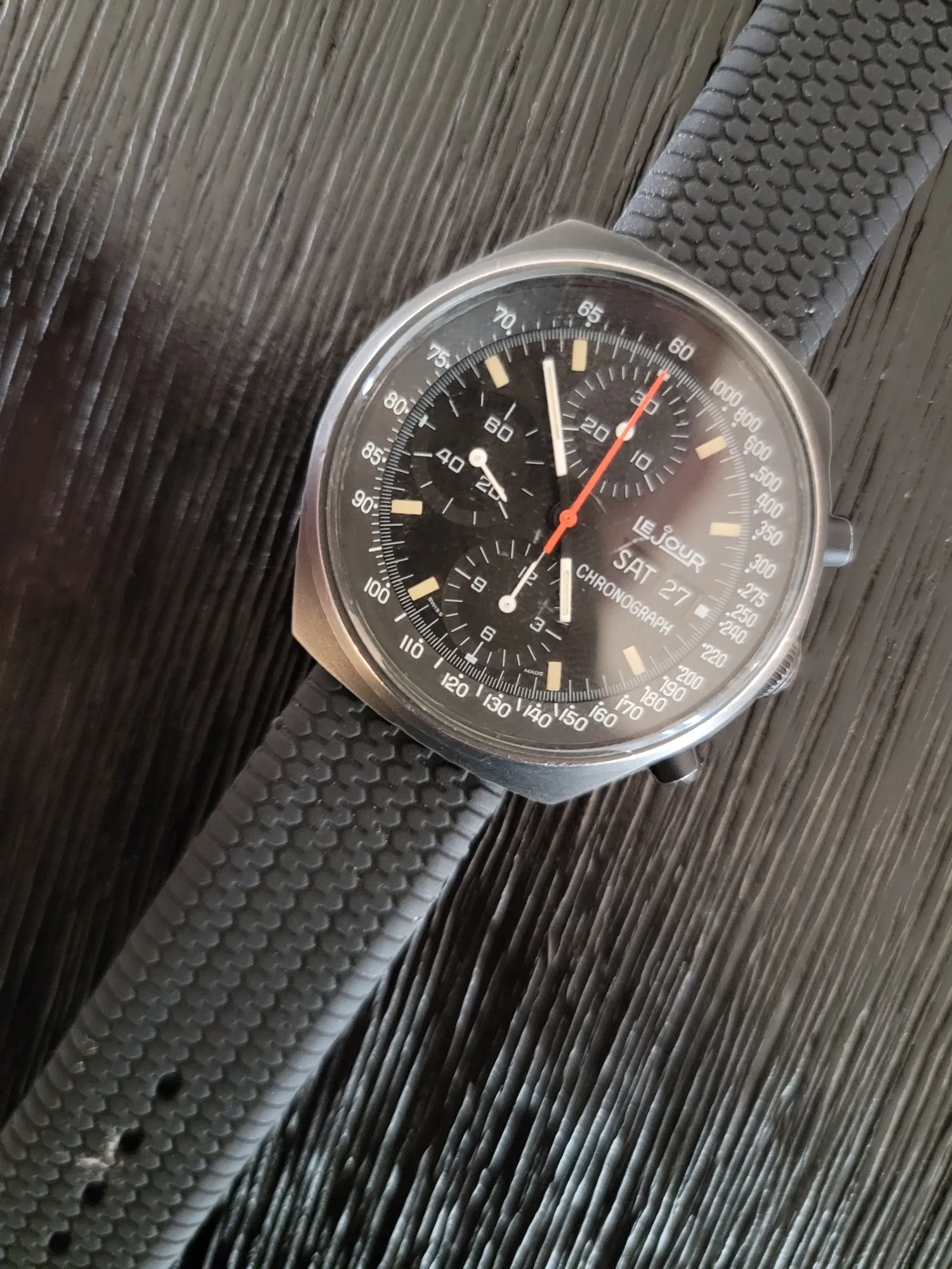 LE JOUR 7000 Chronograph Automatic Watch - Heuer Pasadena / Valjoux 7750