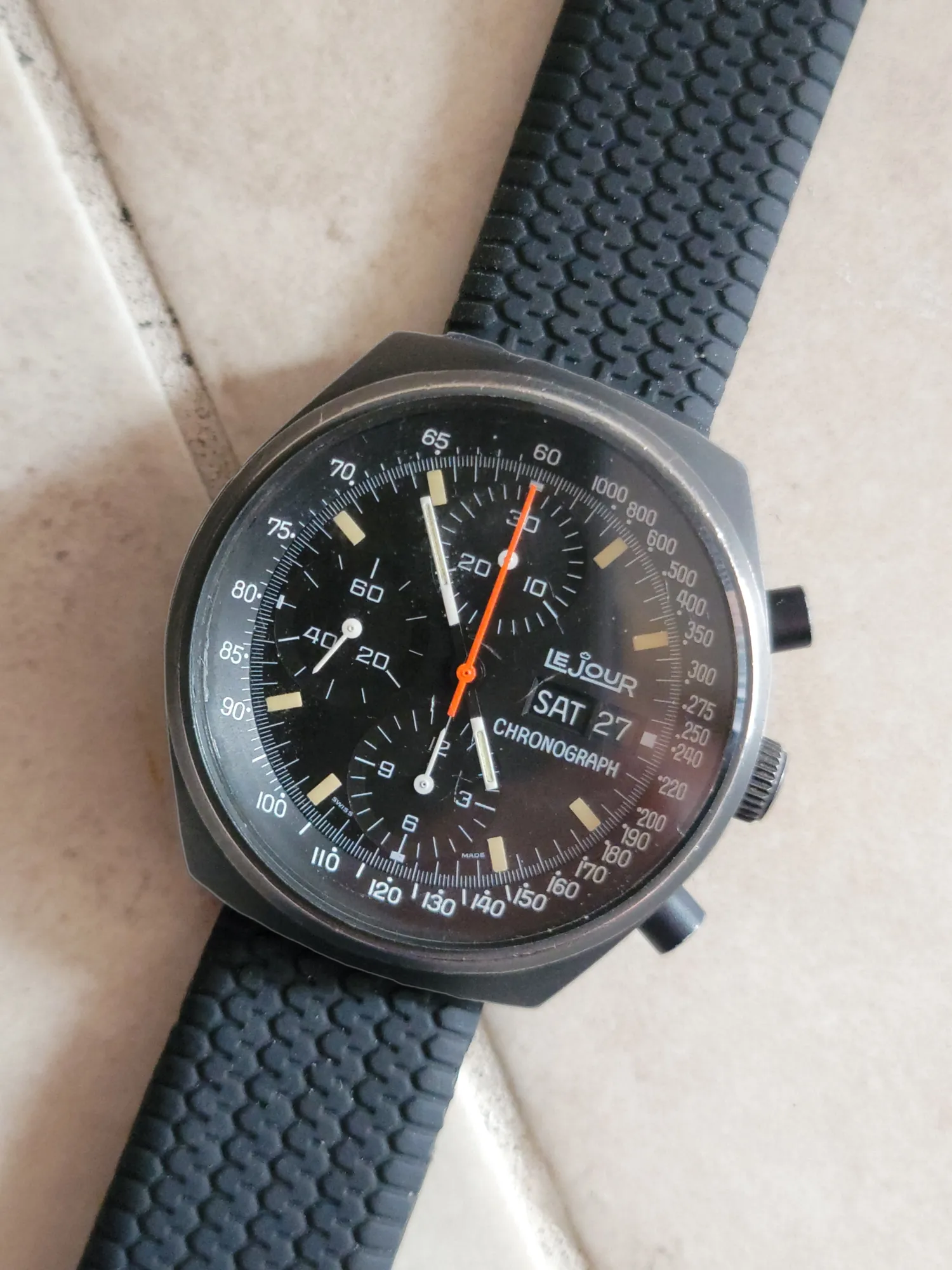LE JOUR 7000 Chronograph Automatic Watch - Heuer Pasadena / Valjoux 7750