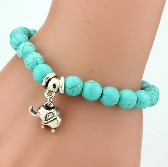 Lemon Value Vintage Charms Rhinestone Bead Owl Elephant Pendant Bracelet Fashion Hand Cross Bracelet Women Jewelry Pulseras F007