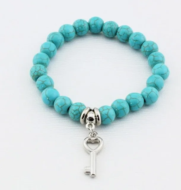 Lemon Value Vintage Charms Rhinestone Bead Owl Elephant Pendant Bracelet Fashion Hand Cross Bracelet Women Jewelry Pulseras F007