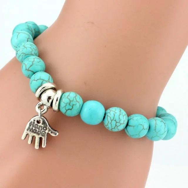 Lemon Value Vintage Charms Rhinestone Bead Owl Elephant Pendant Bracelet Fashion Hand Cross Bracelet Women Jewelry Pulseras F007