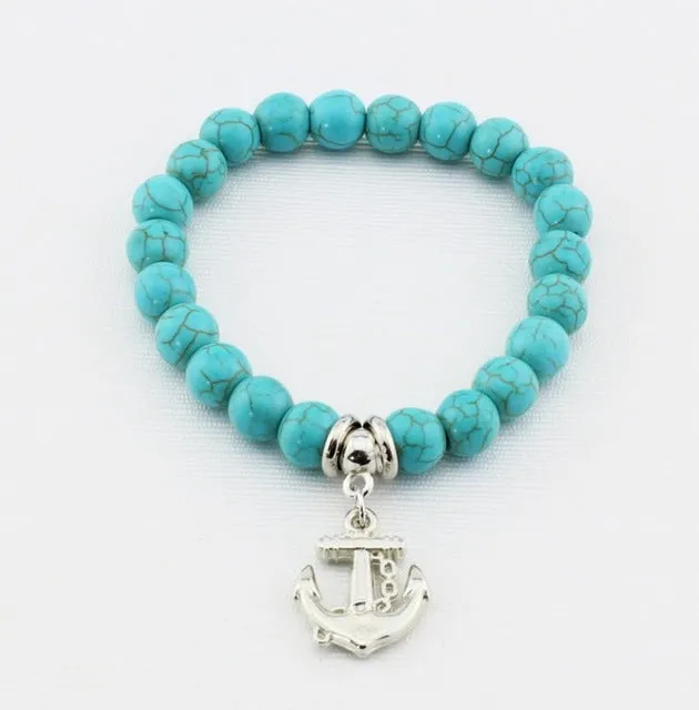 Lemon Value Vintage Charms Rhinestone Bead Owl Elephant Pendant Bracelet Fashion Hand Cross Bracelet Women Jewelry Pulseras F007
