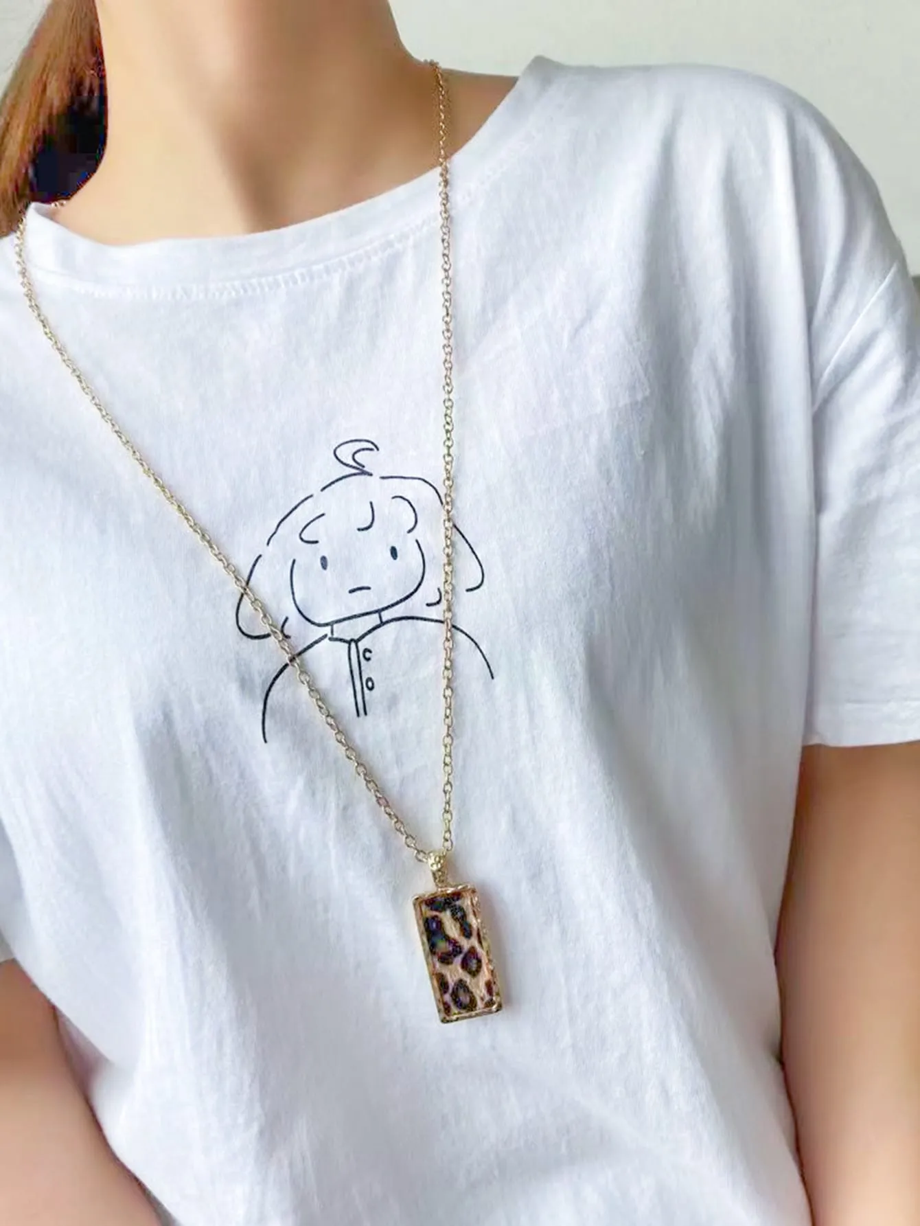 Leopard Geo Charm Necklace Creative Necklace for Women Fashion Jewelry