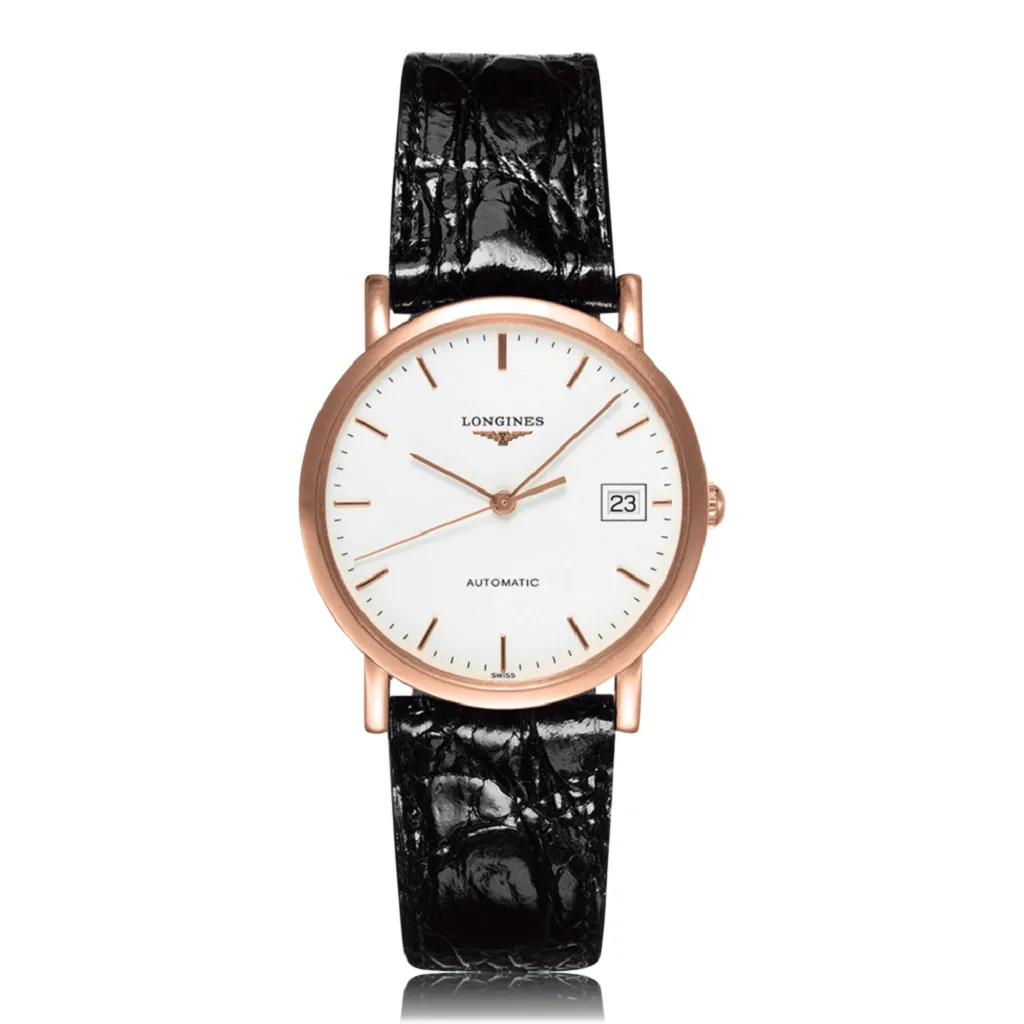 LONGINES Elegant Automatic 18k Rose Gold Unisex Watch L47788120