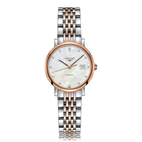 LONGINES Elegant Automatic Steel & Rose Gold Ladies Watch L43105877