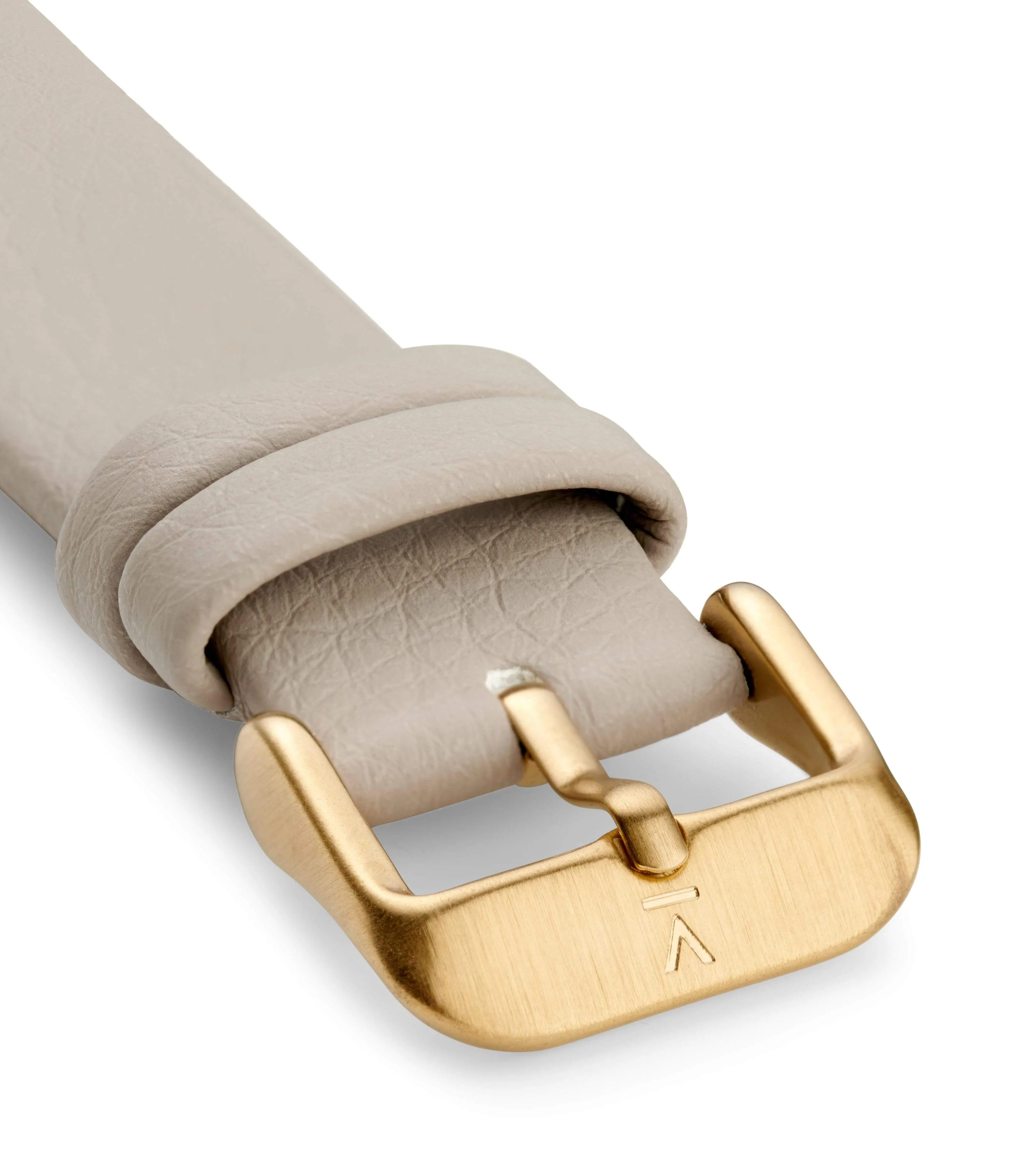 Lyka Watch with Gold & Grey Dial | Pebble Grey Vegan Leather Strap
