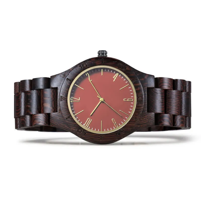 Men's Creative Two-Tone Quartz Wooden Watch
