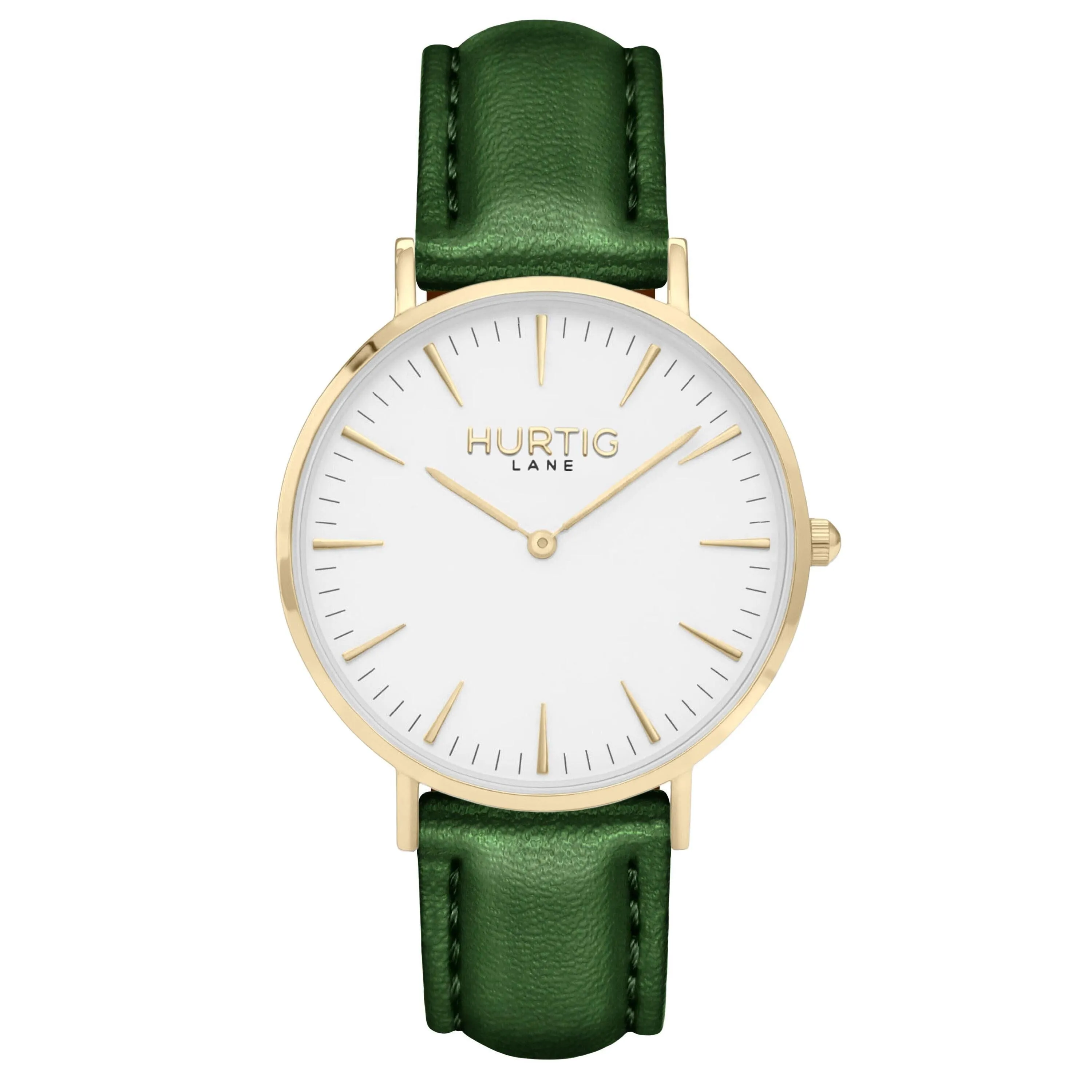 Mykonos CACTUS Leather Watch Gold, White & Black