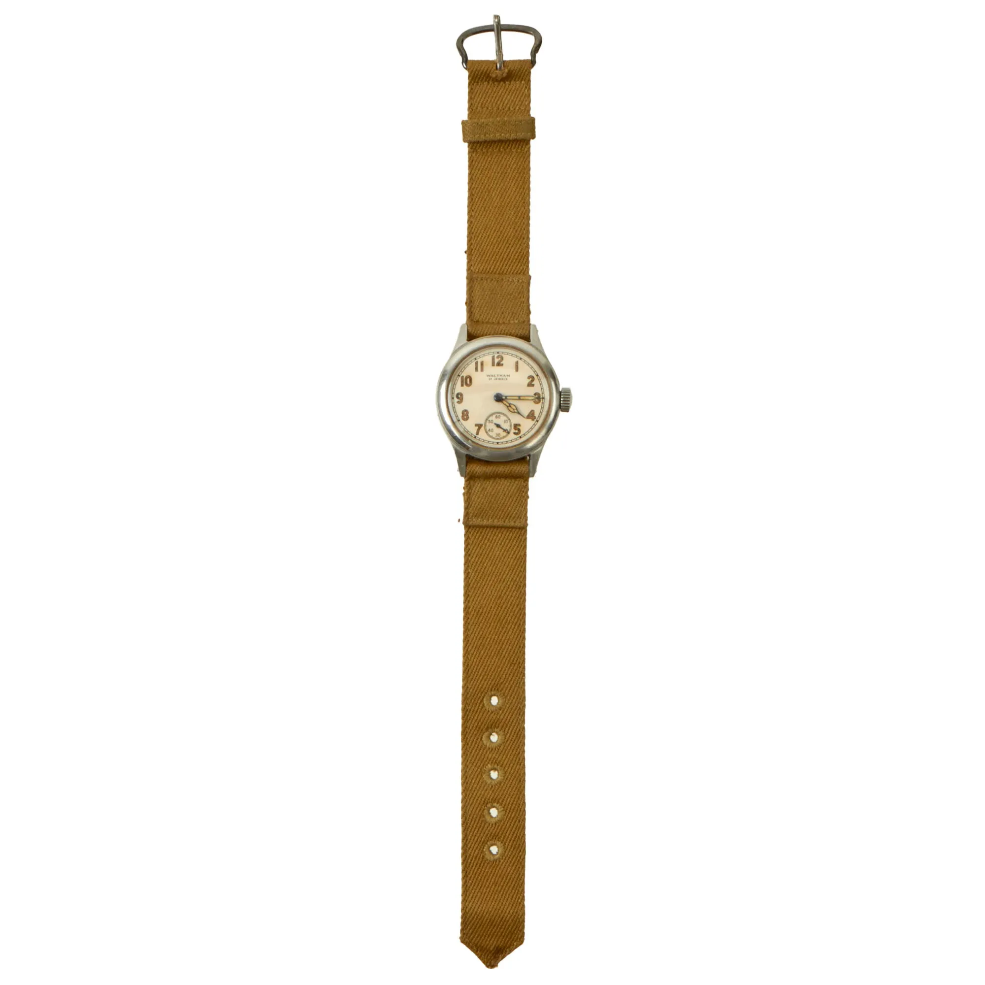 Original U.S. WWII New Old Stock Army Ordnance Department OF (Waterproof Case) Officer’s 17-Jewel Wrist Watch by Waltham - Dated 1944