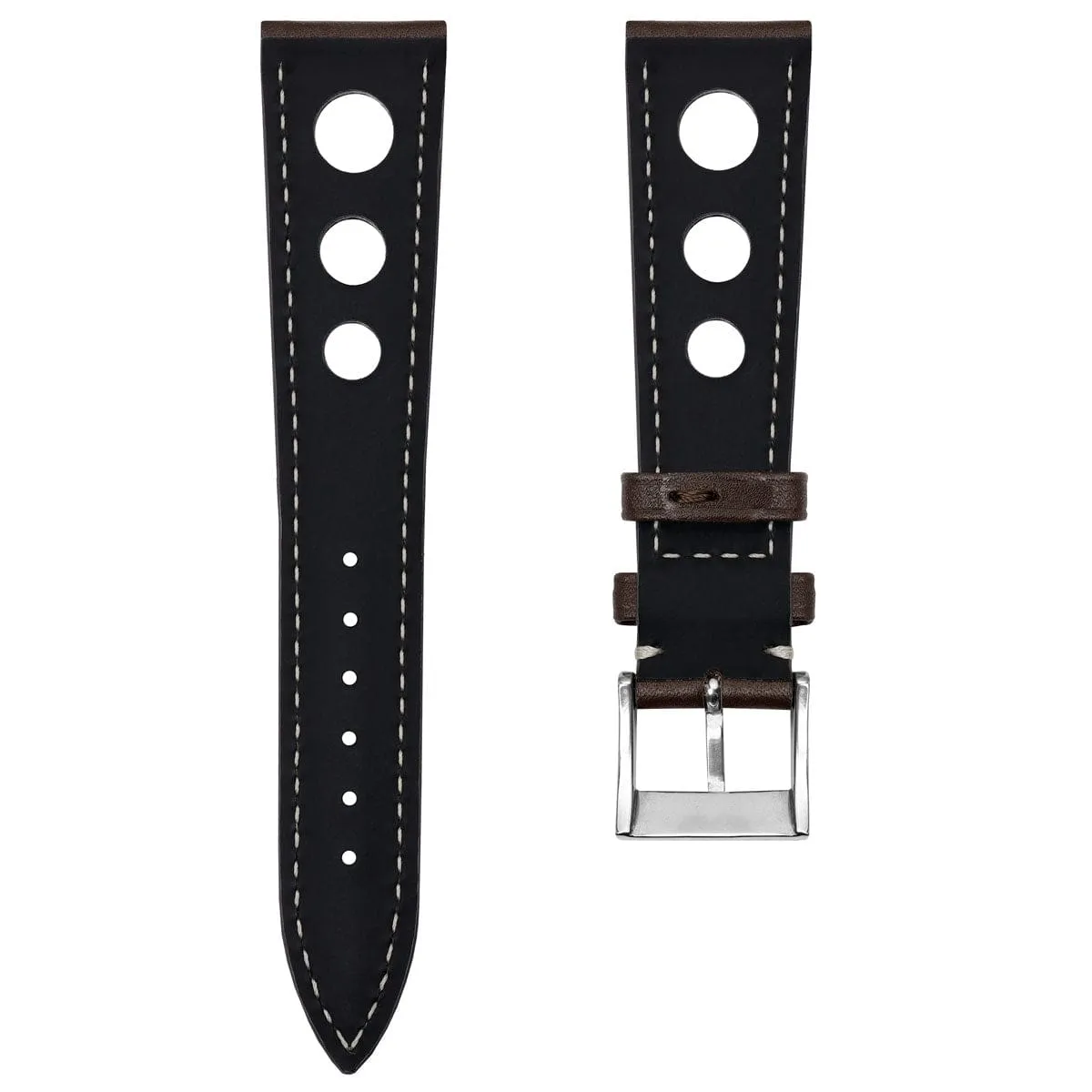 Ostend Racing Handmade Tannerie Degermann Leather Watch Strap - Baranil Chestnut