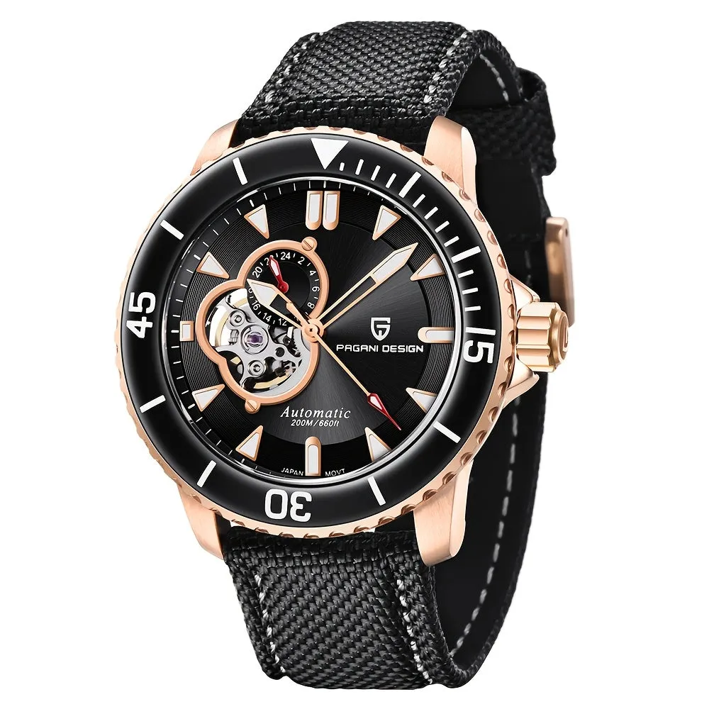 PAGANI DESIGN Men's Watch Fully Automatic Mechanical Watch Stainless Steel Fashion Luminous Men's Watch - NH39A Caliber