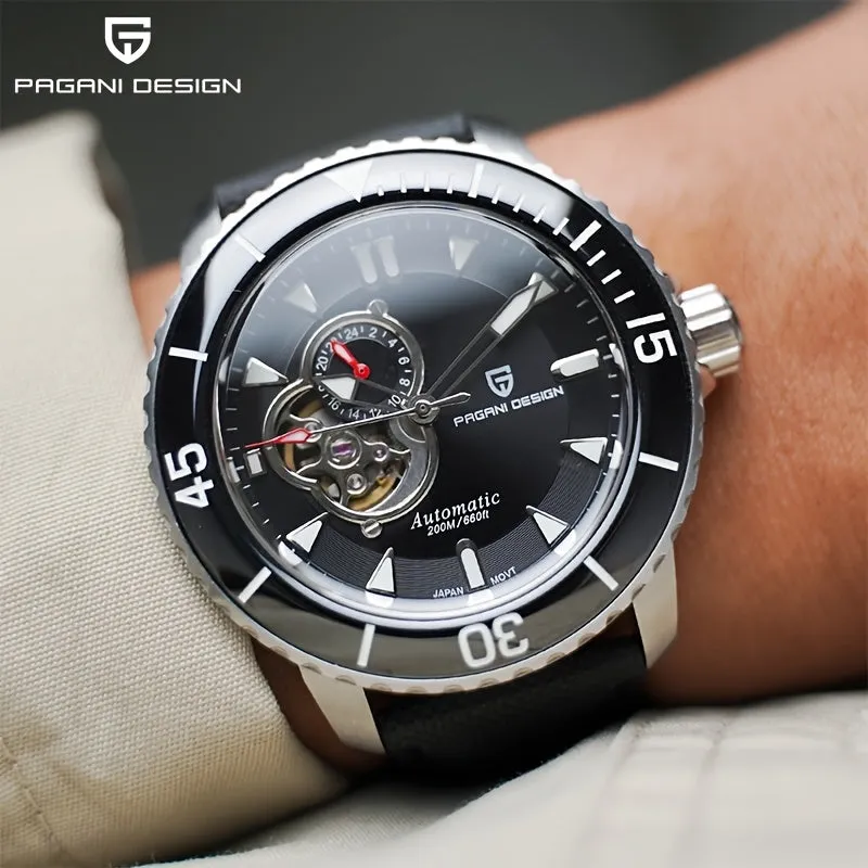 PAGANI DESIGN Men's Watch Fully Automatic Mechanical Watch Stainless Steel Fashion Luminous Men's Watch - NH39A Caliber