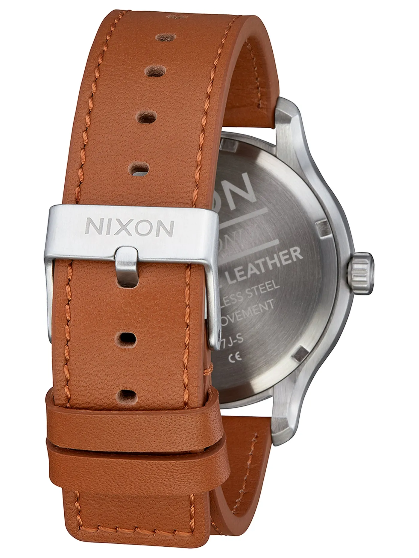 Patrol Leather Navy/Saddle Watch