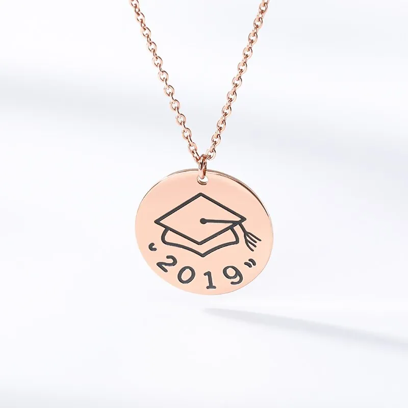 Personalized Graduation Necklace Engraved 2019 Dr