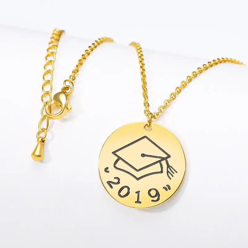 Personalized Graduation Necklace Engraved 2019 Dr