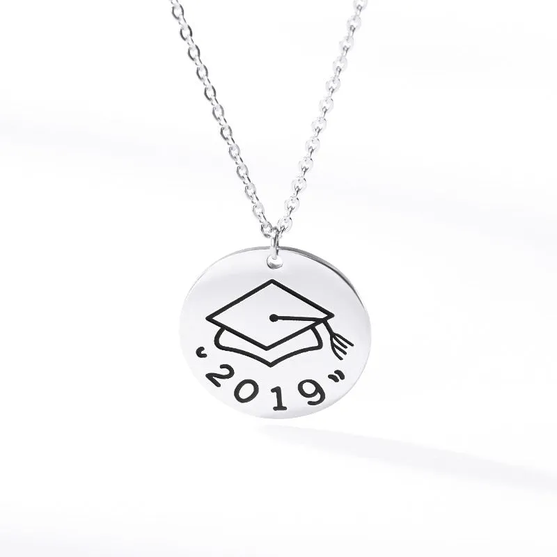 Personalized Graduation Necklace Engraved 2019 Dr