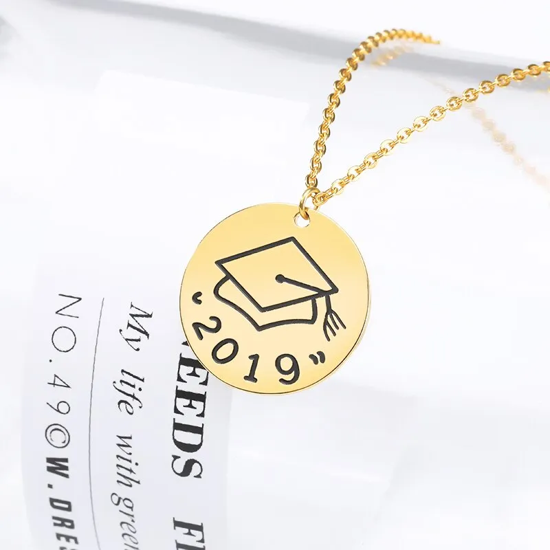Personalized Graduation Necklace Engraved 2019 Dr
