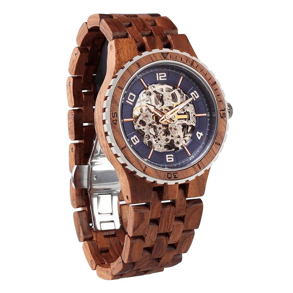 Premium Men's Automatic Kosso Wood Watches Kosso