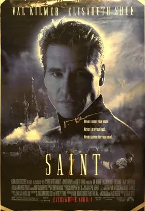 "The Saint" 1997 by Phillip Noice Movie Poster Signed by Val Kilmer and Elizabeth Shue - $2K VALUE