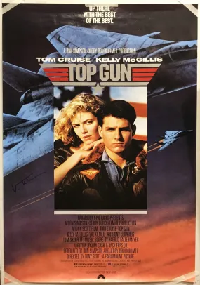"Top Gun" 1986 Movie Poster Autographed Signed by Val Kilmer - $2K VALUE