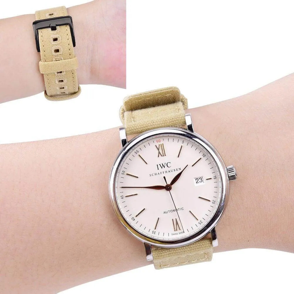 Ritche Khaki Canvas Quick Release Black Buckle