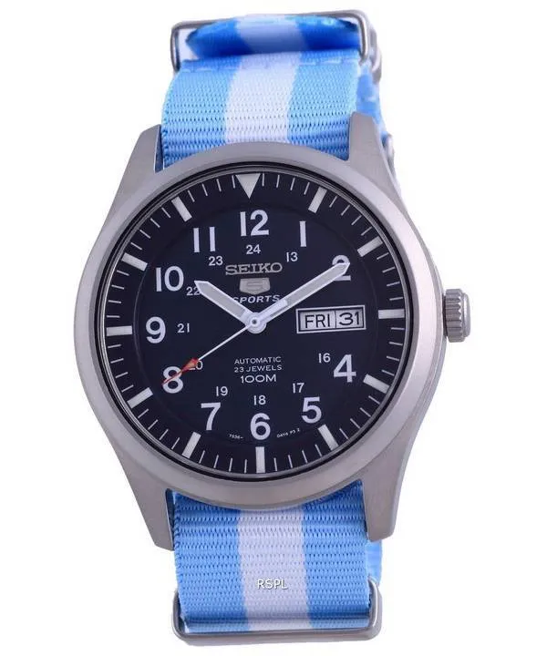 Seiko 5 Sports Automatic Polyester SNZG11K1-var-NATO24 100M Mens Watch