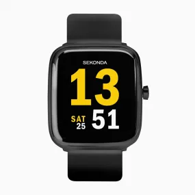 Sekonda Motion Smart Watch | Black Case & Silicone Strap | 30009