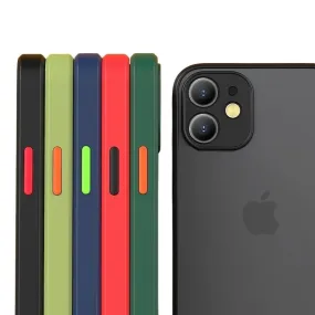Shockproof Matte Silicone Bumper Phone Case For iPhone