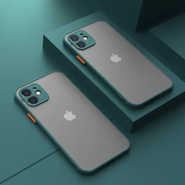Shockproof Matte Silicone Bumper Phone Case For iPhone