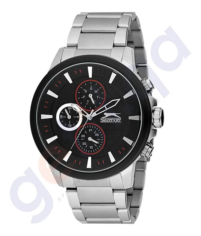 Slazenger Gents Multi Black Case Black Dial Stainless steel-SL.9.6073.2.01