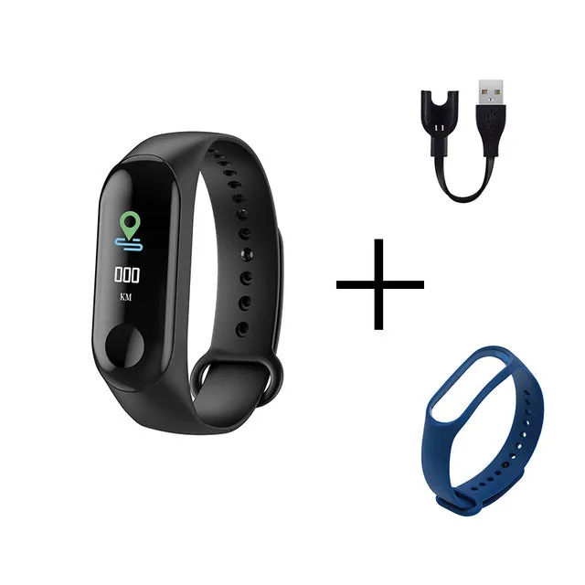 Smart Sports watch blood pressure heart rate monitor message reminder Bluetooth waterproof