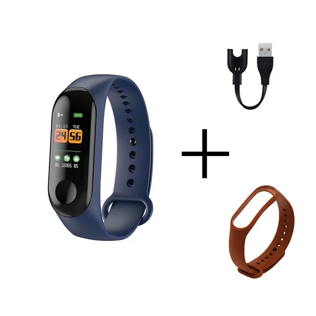 Smart Sports watch blood pressure heart rate monitor message reminder Bluetooth waterproof
