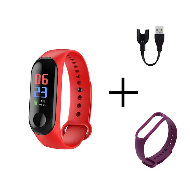 Smart Sports watch blood pressure heart rate monitor message reminder Bluetooth waterproof
