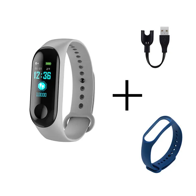 Smart Sports watch blood pressure heart rate monitor message reminder Bluetooth waterproof