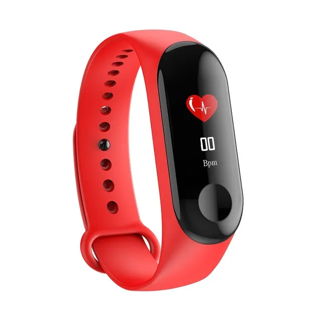 Smart Sports watch blood pressure heart rate monitor message reminder Bluetooth waterproof